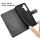 Handy Tasche für Samsung Galaxy A37 / A36 Hülle Handyhülle Klapphülle Wallet Case Schwarz