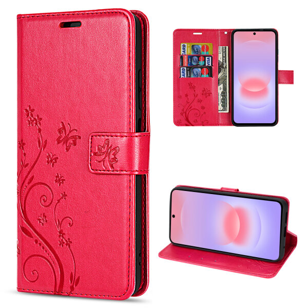 Handy Tasche für Samsung Galaxy A37 / A36 Hülle Handyhülle Klapphülle Wallet Case Rot