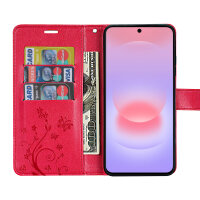 Handy Tasche für Samsung Galaxy A37 / A36 Hülle Handyhülle Klapphülle Wallet Case Rot