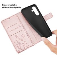 Handy Tasche für Samsung Galaxy A37 / A36 Hülle Handyhülle Klapphülle Wallet Case Rosegold