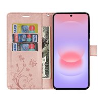 Handy Tasche für Samsung Galaxy A37 / A36 Hülle Handyhülle Klapphülle Wallet Case Rosegold