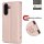 Handy Tasche für Samsung Galaxy A37 / A36 Hülle Handyhülle Klapphülle Wallet Case Rosegold