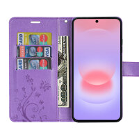Handy Tasche für Samsung Galaxy A37 / A36 Hülle Handyhülle Klapphülle Wallet Case Lila
