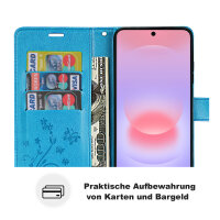 Handy Tasche für Samsung Galaxy A37 / A36 Hülle Handyhülle Klapphülle Wallet Case Blau