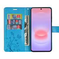Handy Tasche für Samsung Galaxy A37 / A36 Hülle Handyhülle Klapphülle Wallet Case Blau