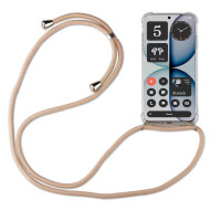 Handykette für Nothing Phone (4A) Handyhülle mit Band Hülle Kordel in Beige / Braun