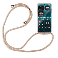 Handykette für Nothing Phone (4A) Pro Handyhülle mit Band Hülle Kordel in Beige / Braun
