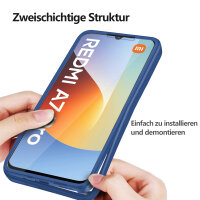 360° Grad Hülle für Xiaomi Redmi A7 Pro Rundum vollschutz Integriertem Displayschutz Blau
