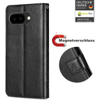 Hülle für Google Pixel 9A Handyhülle Klapphülle Handy Tasche Etui Pixel 9A Schwarz