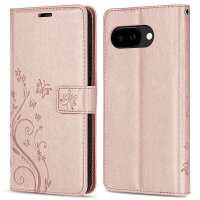Hülle für Google Pixel 9A Handyhülle Klapphülle Handy Tasche Etui Pixel 9A Rosegold