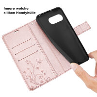 Hülle für Google Pixel 9A Handyhülle Klapphülle Handy Tasche Etui Pixel 9A Rosegold