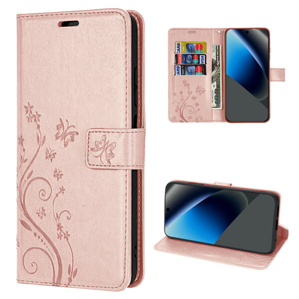 Hülle für Google Pixel 10A Handyhülle Klapphülle Handy Tasche Etui Pixel 10A Rosegold