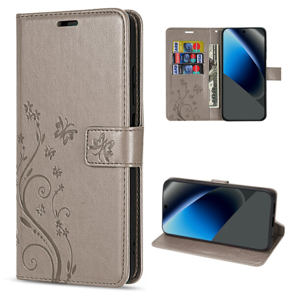 Hülle für Google Pixel 10A Handyhülle Klapphülle Handy Tasche Etui Pixel 10A Grau