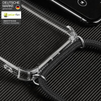 Betterfon Handykette für Samsung Galaxy A37 Hülle mit Kordel zum Umhängen in Schwarz