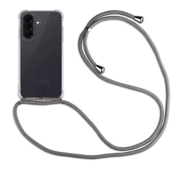 Betterfon Handykette für Samsung Galaxy A37 Hülle mit Kordel zum Umhängen in Grau