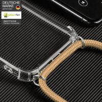 Betterfon Handykette für Samsung Galaxy A37 Hülle mit Kordel zum Umhängen in Beige / Braun