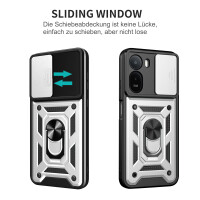 Outdoor Hülle Xiaomi Redmi A7 Pro Handyhülle Kameraschutz Ringhalter Silber