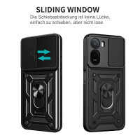 Outdoor Hülle Xiaomi Redmi A7 Pro Handyhülle Kameraschutz Ringhalter Schwarz