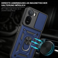 Outdoor Hülle Xiaomi Redmi A7 Pro Handyhülle Kameraschutz Ringhalter Blau