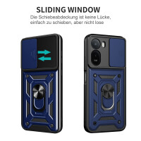Outdoor Hülle Xiaomi Redmi A7 Pro Handyhülle Kameraschutz Ringhalter Blau
