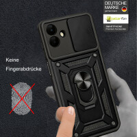 Outdoor Panzer Hülle für Samsung Galaxy A07 mit Kameraschutz Ringhalter Schwarz