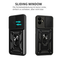 Outdoor Panzer Hülle für Samsung Galaxy A07 mit Kameraschutz Ringhalter Schwarz