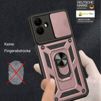 Outdoor Panzer Hülle für Samsung Galaxy A07 mit Kameraschutz Ringhalter Rosegold