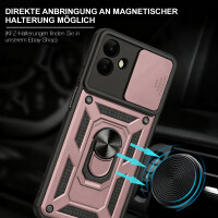 Outdoor Panzer Hülle für Samsung Galaxy A07 mit Kameraschutz Ringhalter Rosegold