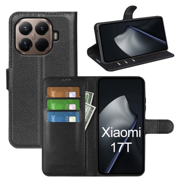 Wallet Case Klapphülle für Xiaomi 17T Schwarz