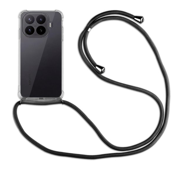 Handykette für Xiaomi 17T Hülle mit Band Case Handyhülle mit Kette in Schwarz