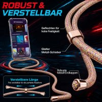 Handykette für Xiaomi 17T Hülle mit Band Case Handyhülle mit Kette in Rainbow