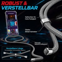Handykette für Xiaomi 17T Hülle mit Band Case Handyhülle mit Kette in Grau