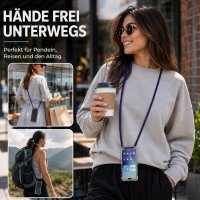 Handykette für Xiaomi 17T Hülle mit Band Case Handyhülle mit Kette in Blau