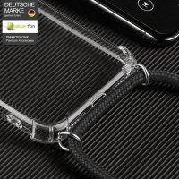 Handykette für Xiaomi 17T Pro Hülle mit Band Case Handyhülle mit Kette in Schwarz