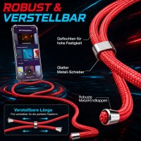 Handykette für Xiaomi 17T Pro Hülle mit Band Case Handyhülle mit Kette in Rot
