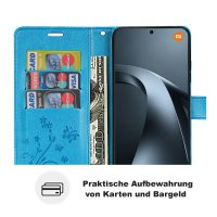Hülle für Xiaomi 17T Handyhülle mit [Standfunktion][Kartenfächern] Blau
