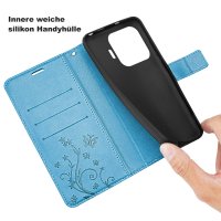 Hülle für Xiaomi 17T Handyhülle mit [Standfunktion][Kartenfächern] Blau