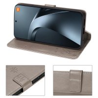 Hülle für Xiaomi 17T Handyhülle mit [Standfunktion][Kartenfächern] Grau