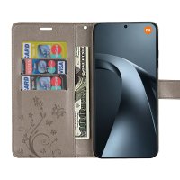 Hülle für Xiaomi 17T Handyhülle mit [Standfunktion][Kartenfächern] Grau