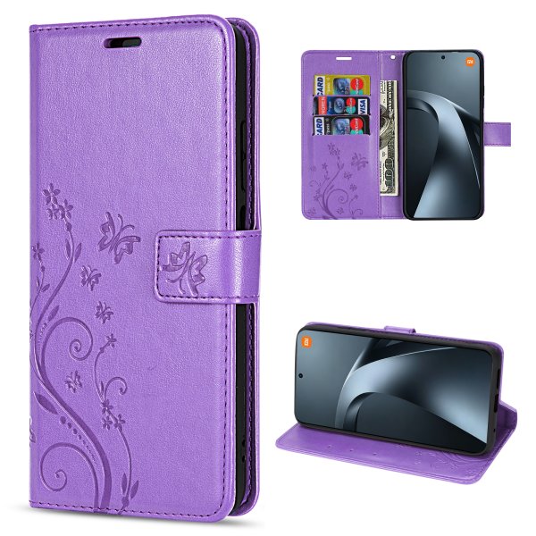 Hülle für Xiaomi 17T Handyhülle mit [Standfunktion][Kartenfächern] Lila
