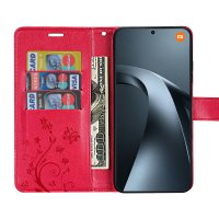 Hülle für Xiaomi 17T Handyhülle mit [Standfunktion][Kartenfächern] Rot