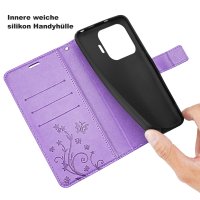 Hülle für Xiaomi 17T Pro Handyhülle mit [Standfunktion][Kartenfächern] Lila