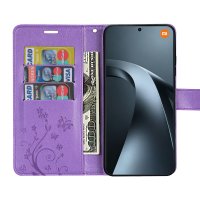 Hülle für Xiaomi 17T Pro Handyhülle mit [Standfunktion][Kartenfächern] Lila