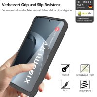 360° Grad Hülle für Xiaomi 17T Handyhülle mit Integriertem Displayschutz Schwarz