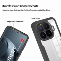 360° Grad Hülle für Xiaomi 17T Handyhülle mit Integriertem Displayschutz Schwarz