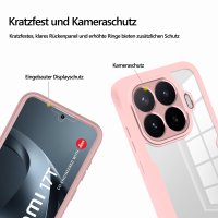 360° Grad Hülle für Xiaomi 17T Handyhülle mit Integriertem Displayschutz Rosa