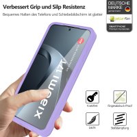 360° Grad Hülle für Xiaomi 17T Handyhülle mit Integriertem Displayschutz Lila