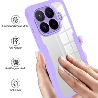 360° Grad Hülle für Xiaomi 17T Handyhülle mit Integriertem Displayschutz Lila