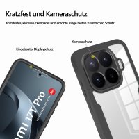 360° Grad Hülle für Xiaomi 17T Pro Handyhülle Integriertem Displayschutz Schwarz