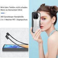 360° Grad Hülle für Xiaomi 17T Pro Handyhülle Integriertem Displayschutz Schwarz